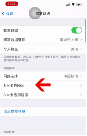 忻府苹果14维修网分享如何给iPhone14的SIM卡设置密码 